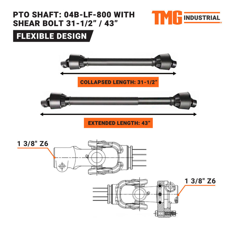 TMG Industrial 8800-lb 3-Point Hitch Forest Skidding Winch, 30-50 HP Tractor, Category 1 Hookup, 200’ Steel Cable, Tow-Behind, TMG-FW40T