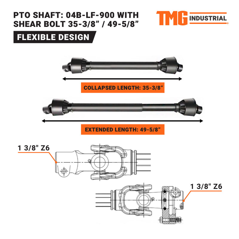 TMG Industrial 72” Side Shift Offset Flail Mower, 3-Point Hitch, 30-60 HP Tractor, PTO Drive Shaft, TMG-TFMS72