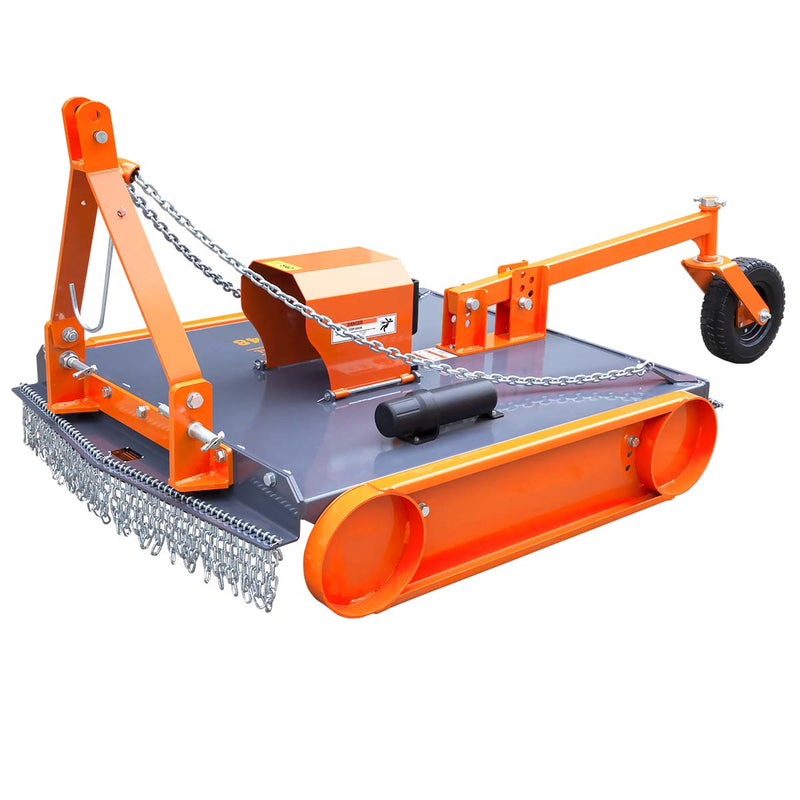 TMG Industrial 48” 3-Point Hitch Slasher Topper Mower, Category 1 & 2, PTO shaft included, TMG-TST48