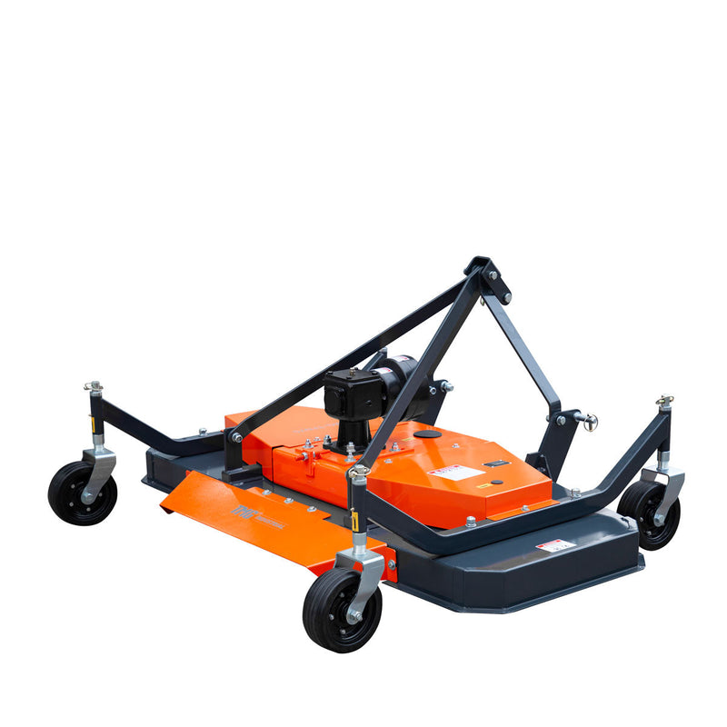 TMG Industrial 72” Tow-Behind 3-Point Hitch Finish Mower, 30-50 HP Compact Tractor, PTO Drive Shaft Included, TMG-TFN72