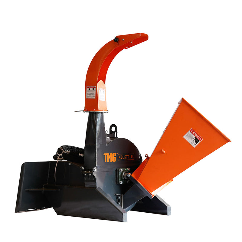 TMG Industrial 4” Skid Steer Wood Chipper, Gravity-Fed, Universal Skid Steer Mount, TMG-WC42S