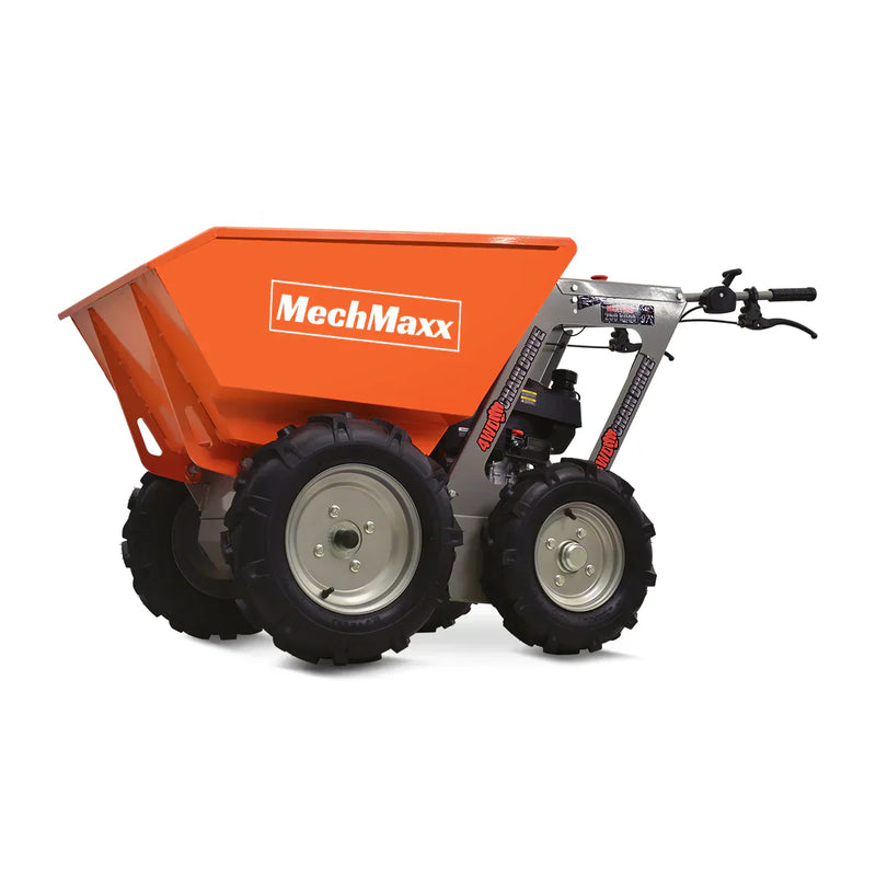 660lbs Capacity 6.5HP Gas Powered Wheelbarrow  Cart T25 4F+1R Gearbox